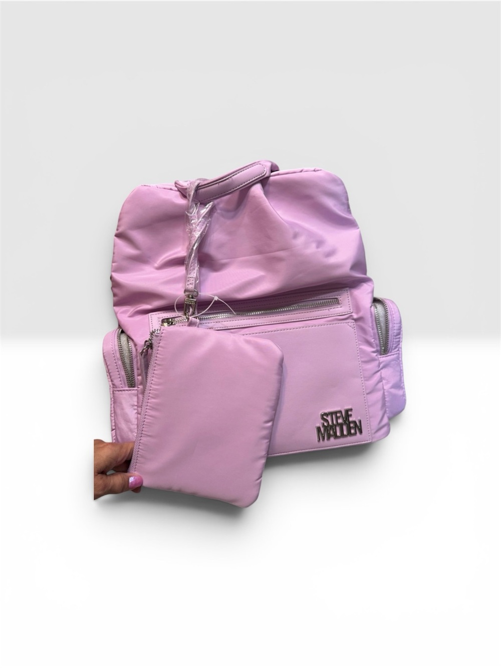 Steve Madden NWTLavender Nylon Backpack w/Pouch